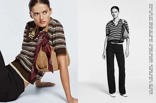 Поло с деталями полосок из 100% хлопка- Заказать в России