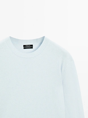 Джемпер с круглым вырезом из 100% кашемира- Заказать в России