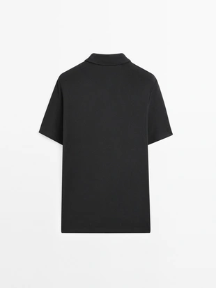 Поло с коротким рукавом и текстурой- Заказать в России