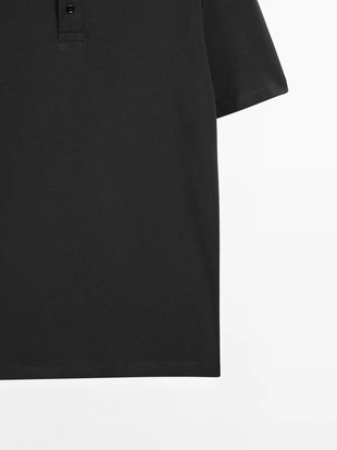 Поло с коротким рукавом и текстурой- Заказать в России