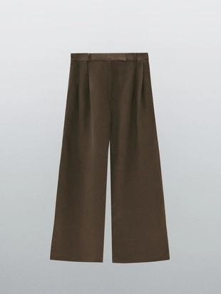 DARK GREEN|9001/951 - Massimo Dutti Брюки с двубортной застежкой - STUDIO