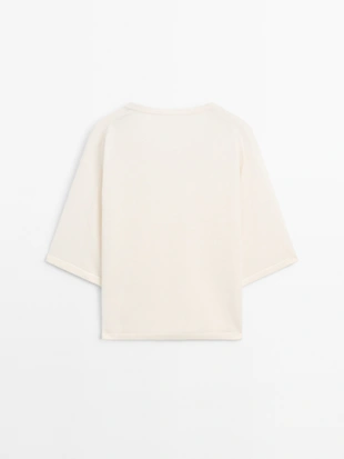 Свитер V-образный вырез из шерстяной смеси- Заказать в России