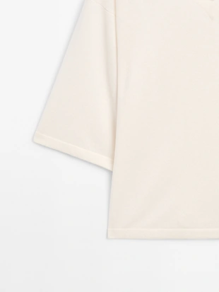 Свитер V-образный вырез из шерстяной смеси- Заказать в России