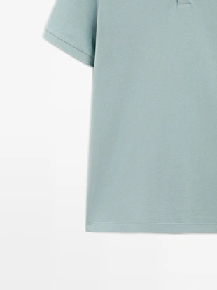 Поло из микротекстурированного хлопка- Заказать в России