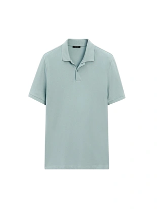 Поло из микротекстурированного хлопка- Заказать в России