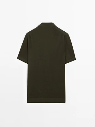 Купить Massimo Dutti Поло с коротким рукавом из трикотажа