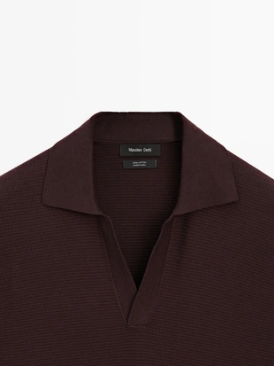 Купить Massimo Dutti Поло с воротником-поло из вязаного полотна