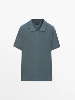 Купить Massimo Dutti Поло из рубчатого трикотажа из 100% хлопка
