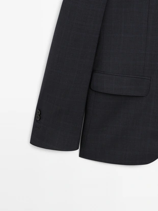 Купить Massimo Dutti Пиджак из клетчатой шерсти на 100%