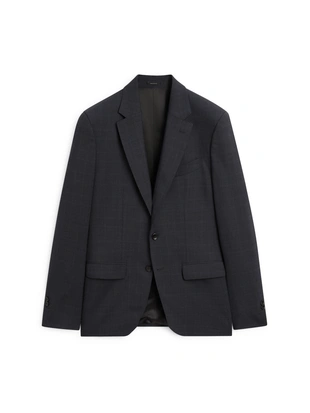NAVY BLUE|3512/509 - Massimo Dutti Пиджак из клетчатой шерсти на 100%