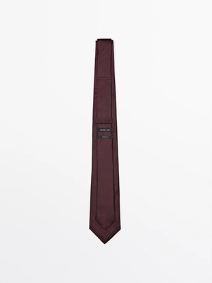 MAROON|3528/522 - Massimo Dutti Галстук из 100% шелка мульберри