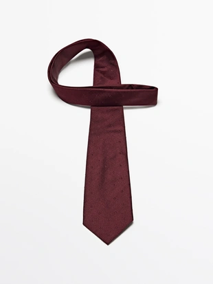 Галстук из 100% шелка с текстурой- Заказать в России