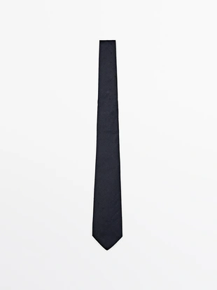 NAVY BLUE|3537/521 - Massimo Dutti Галстук из 100% шелка