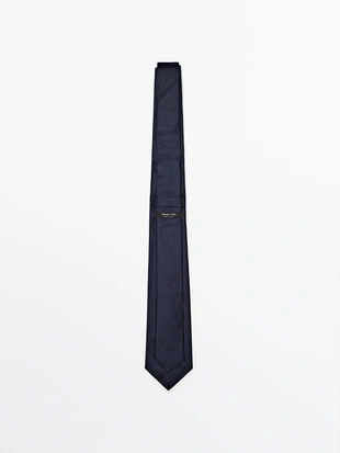 NAVY BLUE|3538/521 - Massimo Dutti Галстук из 100% шелка