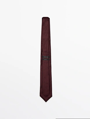Купить Massimo Dutti Галстук из 100% шелковой ткани из мульберри