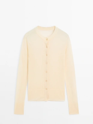 Купить Massimo Dutti Кардиган из легкой шерсти - STUDIO
