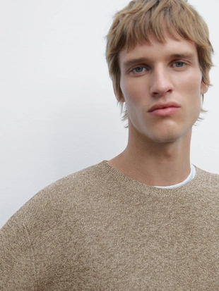 Вязанный свитер из 100% хлопка мулінє- Заказать в России