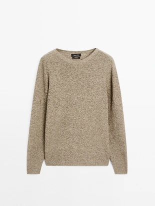 Вязанный свитер из 100% хлопка мулінє- Заказать в России