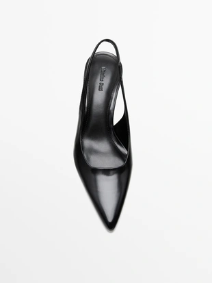 Мюли на высоком каблуке из кожи- Заказать в России