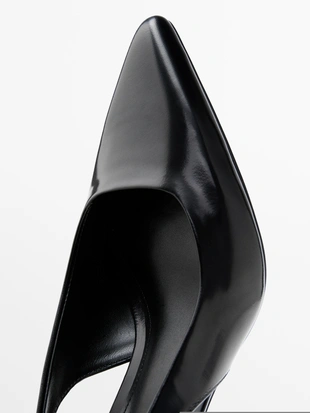 Мюли на высоком каблуке из кожи- Заказать в России