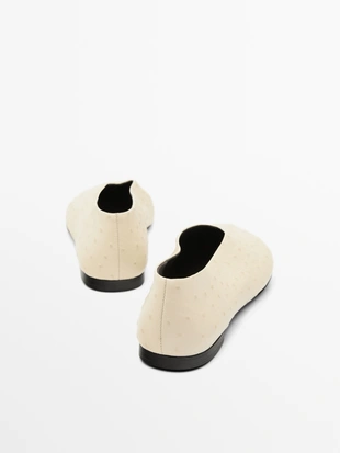 Балетки из кожи под остриную шкуру- Заказать в России