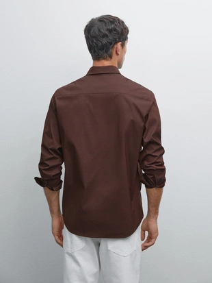 Рубашка SLIM FIT из растяжимого материала- Заказать в России