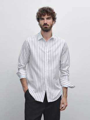 Рубашка SLIM FIT из 100% хлопка- Заказать в России