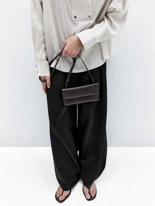 Купить Massimo Dutti Мини сумка через плечо из овечьей кожи NAPPA