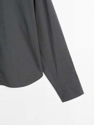 Рубашка из хлопка LOOSE-FITTING 100%, MASSIMO DUTTI- Заказать в России