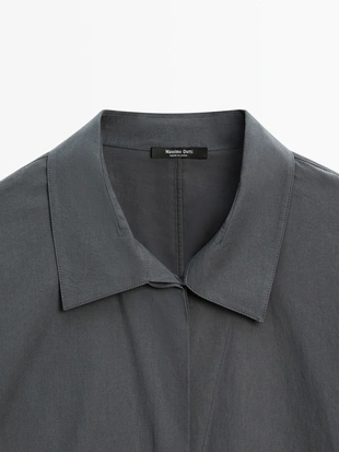 Рубашка из хлопка LOOSE-FITTING 100%, MASSIMO DUTTI- Заказать в России