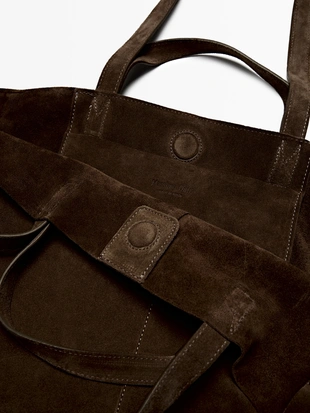 Сумка-шоппер из кожи и дивидендов кожи- Заказать в России