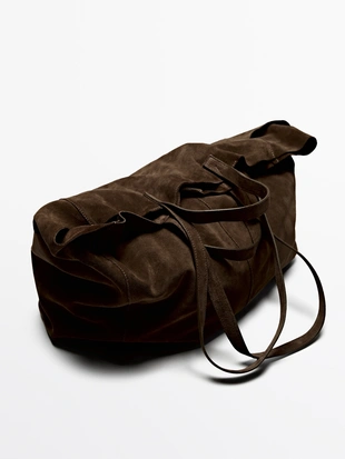 Сумка-шоппер из кожи и дивидендов кожи- Заказать в России