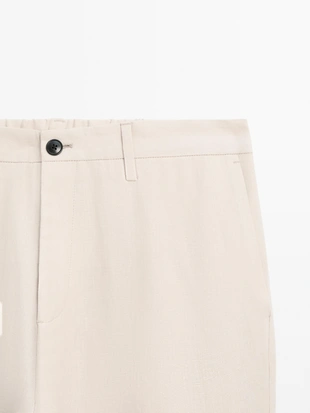 SAND|0091/440 - Massimo Dutti Брюки REGULAR FIT из 100% льна