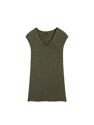 GREEN MARL|5701/562 - Massimo Dutti Водолазка без рукавов