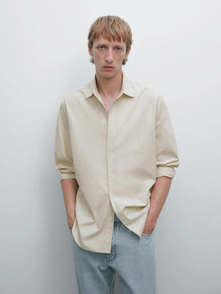 Рубашка свободного кроя из 100% хлопка- Заказать в России