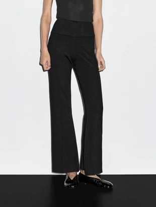 Купить Massimo Dutti Широкие вязаные брюки