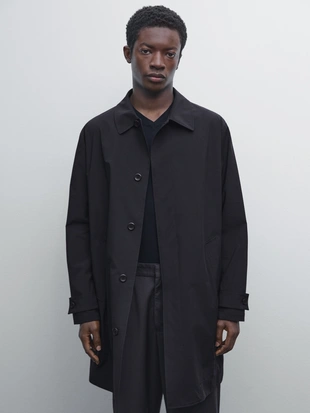 Купить Massimo Dutti Легкое тренчкот с скрытыми пуговицами