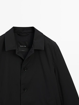 NAVY BLUE|3110/403 - Massimo Dutti Плащ из водоотталкивающей ткани