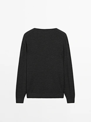 Свитер из 100% мериносовой шерсти- Заказать в России