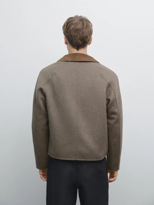 Шерстяной пиджак с деталями двойного воротника- Заказать в России