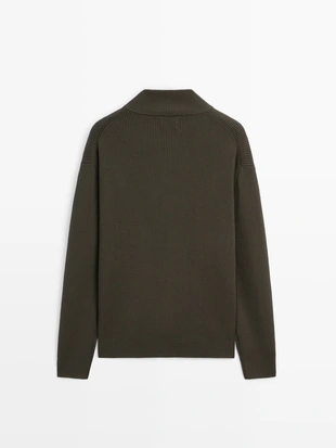 Кардиган с молнией из 100% хлопка- Заказать в России