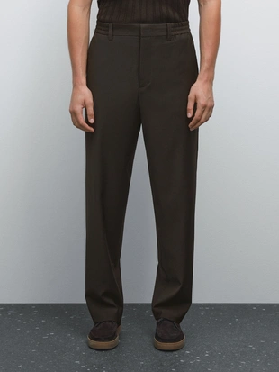 Брюки JOGGER FIT из шерстяно-хлопковой смеси- Заказать в России