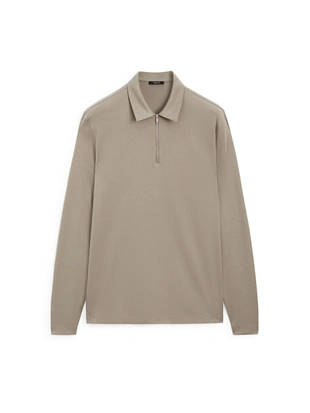 Купить Massimo Dutti Поло с длинным рукавом на молнии