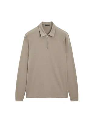 MINK|0621/157 - Massimo Dutti Поло с длинным рукавом на молнии