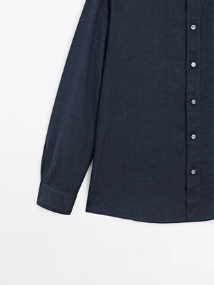 Рубашка SLIM FIT из 100% льна- Заказать в России