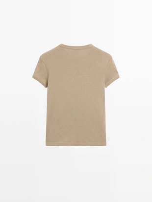 Футболка с коротким рукавом из 100% хлопка- Заказать в России