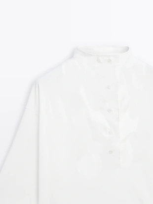 Купить Massimo Dutti Футболка с воротником-чимни