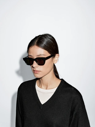 Водолазка из шерстяно-акрилового микса с V-образным вырезом- Заказать в России