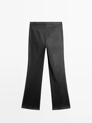 Брюки короткого силуэта с расклешенными брючинами- Заказать в России