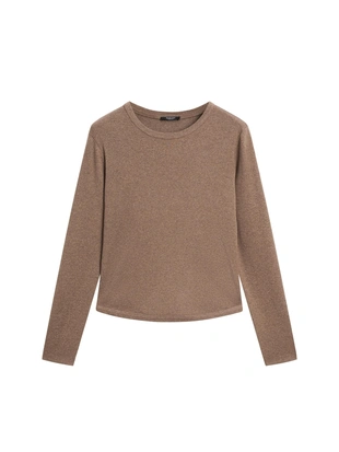 MINK|6823/805 - Massimo Dutti Футболка с длинным рукавом и круглым низом